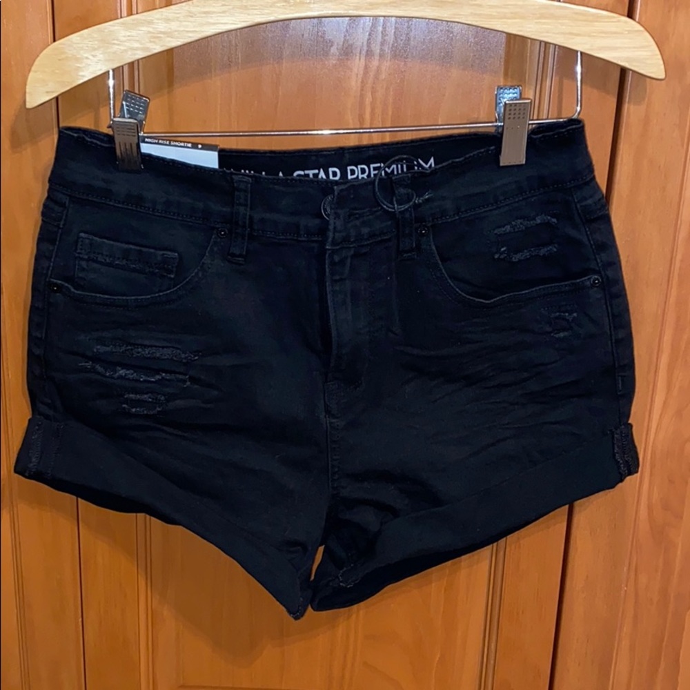 Women’s Black Denim Shorts